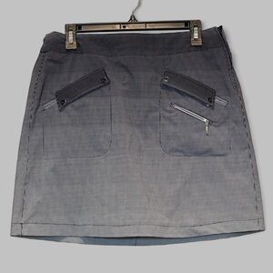 Jamie Sadock Golf Athletic Skirt Black and White Patterned Size 10